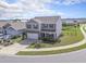 Beautiful gray two-story home featuring a spacious front yard and an attached two-car garage at 2989 Skylar Dr., Myrtle Beach, SC 29577