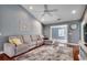 Inviting living room with a vaulted ceiling and a comfortable sectional sofa at 303 Ayrie Ct., Conway, SC 29527