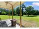 Spacious covered patio, perfect for outdoor entertaining and relaxation at 308 Old Stage Rd., Mullins, SC 29574