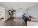 Cozy living room with plush seating, a ceiling fan, and stylish decor accents at 312 35Th Ave. N, North Myrtle Beach, SC 29582