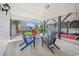 Relaxing outdoor patio area includes comfortable seating and well-maintained landscaping at 312 35Th Ave. N, North Myrtle Beach, SC 29582