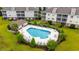 The community pool provides residents with a place to relax and unwind, and enjoy the outdoors at 318 Castle Dr. # 1443, Myrtle Beach, SC 29579