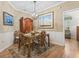 Comfortable dining room features a dining table, overhead lighting, and hardwood floors at 405 Pipers Ln. # 405, Myrtle Beach, SC 29575