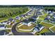 Aerial view showcases a home nestled in a well-planned community with manicured lawns and inviting streetscapes at 4115 Bayhill St., Myrtle Beach, SC 29579