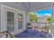 Enjoy outdoor living on this balcony with seating and views of the surrounding neighborhood at 4309 Beverly Ct., North Myrtle Beach, SC 29582