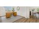 Well-lit office space featuring a modern wood desk and view into living area at 446 Clear Lake Dr., Conway, SC 29526