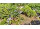Scenic aerial shot of a home surrounded by mature trees and a well-maintained yard, showcasing its tranquil setting at 5074 Cowart Ct., Murrells Inlet, SC 29576