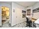 Bright office space with stylish decor and view into adjacent bedroom at 6095 Catalina Dr. # 714, North Myrtle Beach, SC 29582
