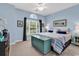 Inviting bedroom with a large window and comfortable king size bed at 6434 Longwood Dr., Murrells Inlet, SC 29576
