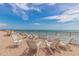 Large brick paver deck with plenty of lounge chairs overlooking the ocean at 6900 N Ocean Blvd. # 840, Myrtle Beach, SC 29572