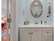 Powder room with updated vanity, faucet, mirror, and neutral color scheme at 830 44Th Ave. N # T3, Myrtle Beach, SC 29577