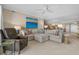 Open-concept living room with recessed lighting, furniture, and art at 8500 Margate Circle # 505, Myrtle Beach, SC 29572