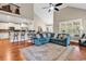 Inviting living room with high ceilings, hardwood floors, and open concept layout at 904 Moultrie Circle, Myrtle Beach, SC 29588