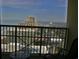 Scenic view from a balcony overlooking the city and ocean with chairs and table included at 9994 Beach Club Dr. # 2402, Myrtle Beach, SC 29572