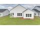 Backyard view of a new home with a green lawn, a white exterior, and multiple windows at 1103 Laconic Dr., Myrtle Beach, SC 29588