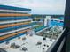 Exterior view of the building, with a view of the pool, water slides, and other amenities at 1501 S Ocean Blvd. # 1422, Myrtle Beach, SC 29577