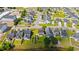 Aerial view of a residential neighborhood with neatly arranged homes and landscaping at 309 Foxpath Loop, Myrtle Beach, SC 29588