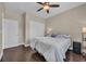 This bedroom features a ceiling fan and large closet at 321 Sanctuary Ct., Myrtle Beach, SC 29588
