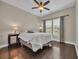 Comfortable bedroom features a ceiling fan, and a window with natural light at 321 Sanctuary Ct., Myrtle Beach, SC 29588