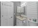 This bathroom features a decorative mirror, ample counter space, and a modern sink at 4018 Fairway Lakes Dr. # 4018, Myrtle Beach, SC 29577