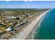Aerial shot highlighting beachfront condo location with beautiful shoreline and scenic views at 423 Parker Dr. # 613, Pawleys Island, SC 29585