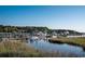 Scenic view of a marina with multiple boats docked in the calm, reflective water at 4721 Hibiscus Dr. # 3-302, Little River, SC 29566