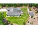 Aerial view of the home and lot with a screened porch and shed at 499 Trestle Way, Conway, SC 29526