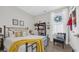 A black metal bed with unique decor provides a comfortable bedroom at 598 Cascade Loop, Little River, SC 29566