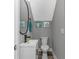 Powder room features a modern vanity, stylish mirror, and coastal-themed decor at 6001- Q10 S Kings Hwy., Myrtle Beach, SC 29575