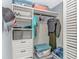 Walk-in closet with organized shelving, drawers, and ample storage space for clothing and accessories at 6001- Q10 S Kings Hwy., Myrtle Beach, SC 29575