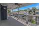 Private covered porch with ceiling fans overlooking a neighborhood at 6001- Q10 S Kings Hwy., Myrtle Beach, SC 29575