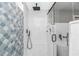 Beautiful tiled shower with glass enclosure and built in bench seat at 6001- Q10 S Kings Hwy., Myrtle Beach, SC 29575
