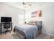Cozy bedroom with a work station, ceiling fan and modern decor at 775 Harrison Mill St., Myrtle Beach, SC 29579