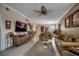 A spacious living area featuring tiled floors, and neutral colored walls with lots of room for entertaining at 901 West Port Dr. # 305, North Myrtle Beach, SC 29582