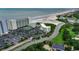 Aerial view of beachfront condos with manicured landscaping and ocean views at 9400 Shore Dr. # 617, Myrtle Beach, SC 29572