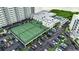 Aerial view of the tennis court, parking and pool areas at 9400 Shore Dr. # 617, Myrtle Beach, SC 29572
