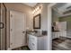 Bathroom vanity with granite counters and stainless faucet at 101 Karlie Ln., Aynor, SC 29511