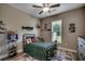 Nicely decorated bedroom with ceiling fan and natural light at 101 Karlie Ln., Aynor, SC 29511