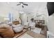 Open-concept living and dining area with hardwood floors and neutral decor at 1188 Peterson St., Myrtle Beach, SC 29577
