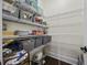 Walk-in pantry with wire shelving and ample storage space for food and kitchen essentials at 1188 Peterson St., Myrtle Beach, SC 29577