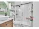 Stylish bathroom with a modern vanity, a sleek shower, and clean, contemporary finishes at 120 Dogwood Dr. N # 313, Garden City Beach, SC 29576