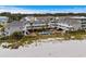 Aerial view of Admiral's Quarters II community pool and building at 1217 S Ocean Blvd. # 5, Surfside Beach, SC 29575