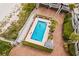 Aerial view of the pool within the community at 1217 S Ocean Blvd. # 5, Surfside Beach, SC 29575