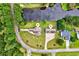 An aerial view of homes with pond in backyard at 131 Pine Lake Circle, Ocean Isle Beach, NC 28469