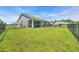 Spacious, well-maintained backyard features a screened porch and a black metal fence at 1520 Jardine Loop, Little River, SC 29566