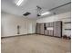 Spacious garage featuring epoxy flooring and ample storage cabinets at 1613 James Island Ave., North Myrtle Beach, SC 29582