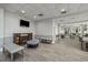 Elegant lobby area with fireplace, comfortable seating, and stylish decor at 2000 S Ocean Blvd. # V405, Myrtle Beach, SC 29577