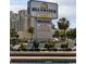 Relaxing pool area sign for Bluewater Resort, offering lounge chairs at 2000 S Ocean Blvd. # V405, Myrtle Beach, SC 29577