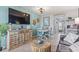 Cozy living room with beachy decor and stylish furnishings, perfect for relaxing after a day at the beach at 2001 S Ocean Blvd. # 1408, Myrtle Beach, SC 29577