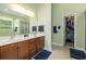 Bathroom features double sinks, spacious countertops, and a walk-in closet at 2010 Chattooga Ct., Myrtle Beach, SC 29588